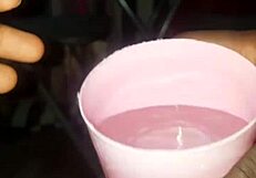 Preparing penis with ice to pound pussy!