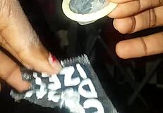 Preparing penis with ice to pound pussy!