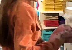 Martina tries her favorite toy for the first time in usa