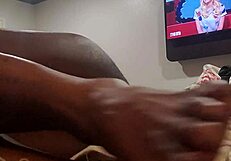 Horny Guy Jacks Off To Own Porn