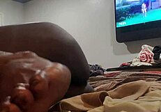 Horny Guy Jacks Off To Own Porn