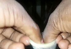 Preparing penis with ice to pound pussy!