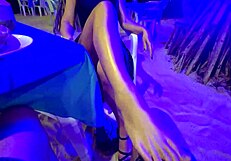 I used my legs and heels to make him cum hard just with foot action 😏