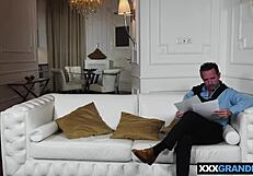 Lulu fucks the old guy's cock for a job