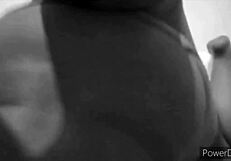 Chubby girl with big tits ends year with four cumshots