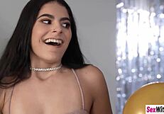 Latina teen madison wilde and sexy stepsister angel gostosa got fucked in threesome with blowjob