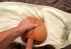 mac brampton fucks sex toy and cums on it