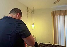 Homemade amateur ebony calls her husband to tell him she is working late