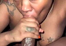 yo that nasty freaky slut is just devouring all that nut and cream like crazy