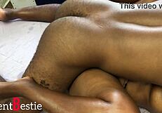 Real erotic missionary sex with big black cock and passionate moaning