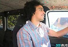 damn, innocent girl humiliated on bus while getting dick for cash.