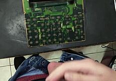 Cumming On Another Machine At Work Hear Me Moan At The End