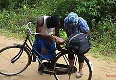 White ass fuck queen banged in the village bush by stranger!