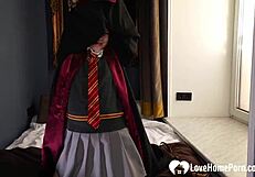 Sweet Witch Blows Teacher's Cock Up Her Ass!