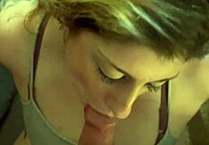 Blonde Milf Wife Deepthroats Husband's Huge Cock Until Cumshot In Mouth And Facial Swallow