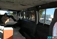 damn, innocent girl humiliated on bus while getting dick for cash.