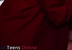 Blonde student swallows massive cum load.