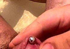 Is this solo BDSM session ending with a huge cumshot?