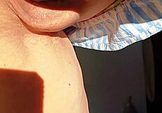 maturemons for large labia lovers, spreading her huge big pussy lips close up.