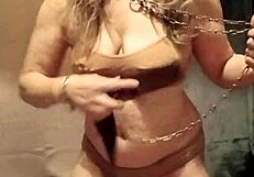 i'm european milf housewife in bondage slapping with belt thumbtacks homemade