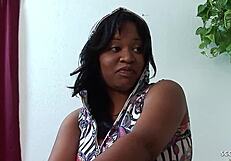 Frustrated black BBW wife seduces monster cock guy.