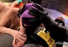 batgirl bound in hardcore bondage parody