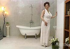 is this japanese soapland princess teasing with big tits?