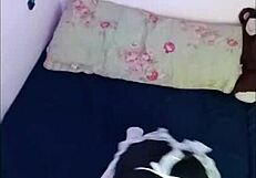 I hired a brunette maid for my home video.