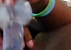 Ebony Wife Pleasures Ass with Toys in Self-Fuck Session!