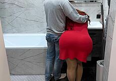 Stepmom Allows Stepson To Grop Her Big Ass, Leads To Blowjob And Assfucking