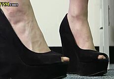 femdom nurses humiliate dude with small cock in group handjob session