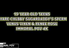 Teddy Busts A Nut On Venus, Licking Her Ass And Handjob With Natural Tits.