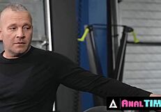 perfect busty babe monika fox endures hard anal dp in the gym with big cock