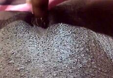 homemade ebony solo with muscular body and wet pussy lips