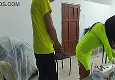 Whore Gets Groped and Ass Shaken at Work in Roleplay