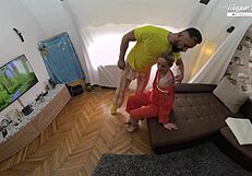 Blonde prisoner Amy Douxxx orgasms