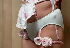 cute asian girl masturbates with buttplug at work in uniform