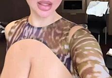 Juicy Wet Big Natural Tits Spilling Water, Intriguing Contrast of Natural Juiciness