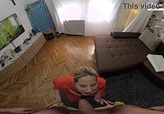 Blonde prisoner Amy Douxxx orgasms