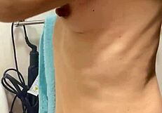 After Shower, Wife's Nipples Harden From Pinching And Licking