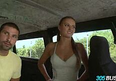 Can this hot teen with pigtails handle a monster cock in public humiliation?