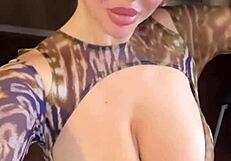 Juicy Wet Big Natural Tits Spilling Water, Intriguing Contrast of Natural Juiciness