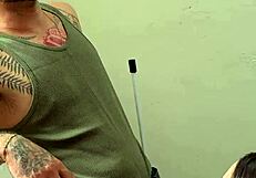 i feel happy as this cuckold watching old voyeur humiliation with blowjob action