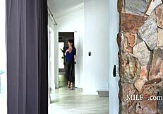 Rainy day with stepmom, cum drizzling, no need for girlfriend