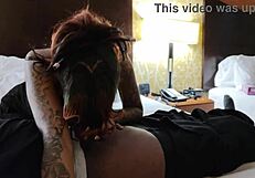 Ebony petite with pierced nipples squirts fast from my tongue licking her shaved pussy