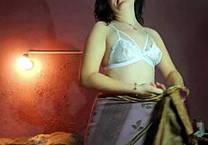 The hijab brunette looks sexy and beautiful