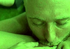 Blue-Eyed Wife Moans in Female POV as Husband Licks Pussy to Orgasm