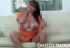 Tiny Cock Gets Locked Up In Bondage!