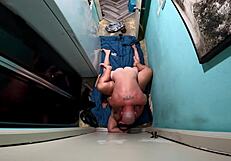 girlfriend uses dragon cock sleeve with spit