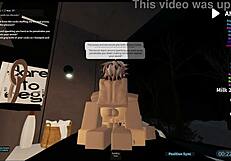 Slut Endures Intense Gangbang in Roblox Condo Setting.